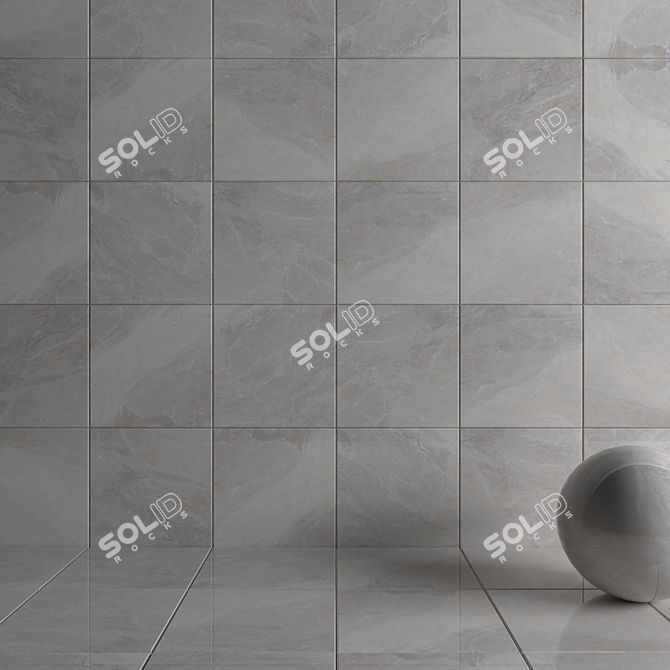 Alpin Gray Wall Tiles - Set of 2 3D model image 3