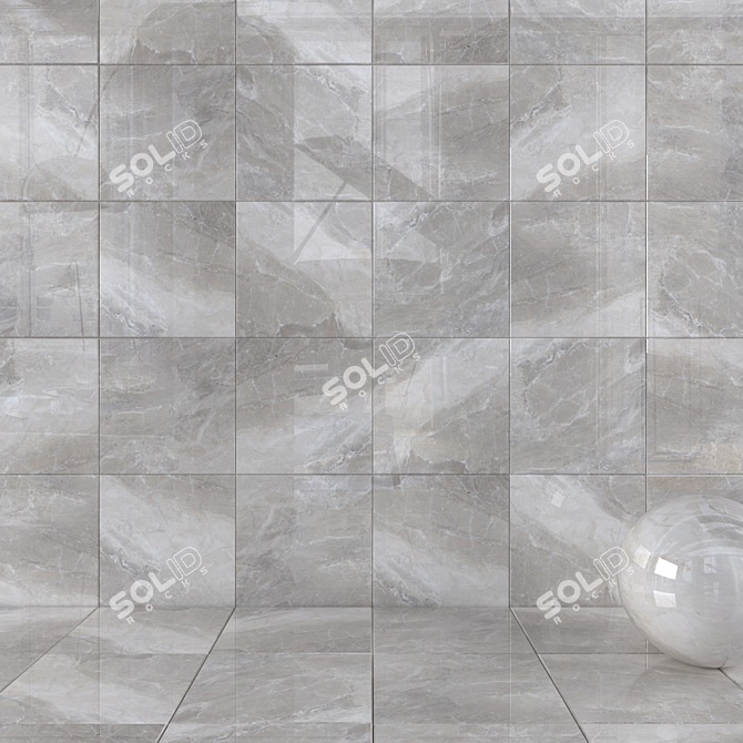 Alpin Sand Wall Tiles - Multi-Texture, 60x60 cm 3D model image 1