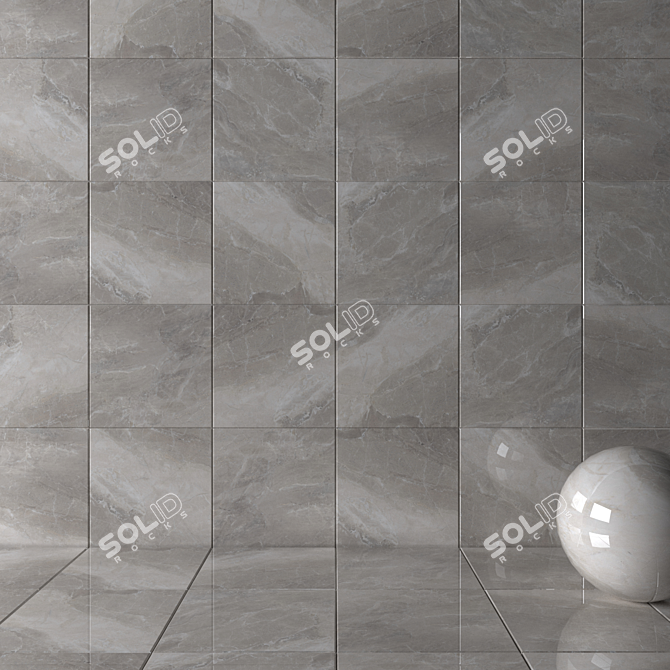 Alpin Sand Wall Tiles - Multi-Texture, 60x60 cm 3D model image 2