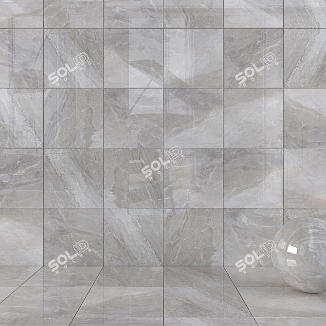 Alpin Sand Wall Tiles: Multi-Texture 60x60cm 3D model image 1