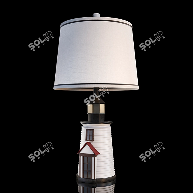 Coastal Glow Nantucket Lighthouse Table 3D model image 1