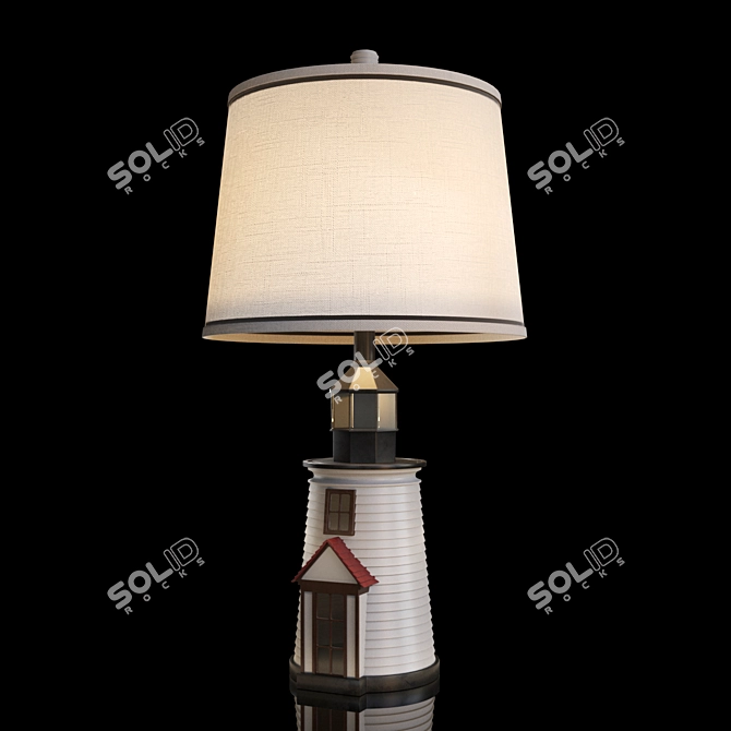 Coastal Glow Nantucket Lighthouse Table 3D model image 2