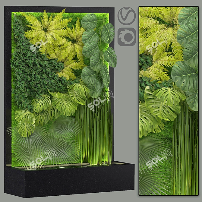 Vertical Garden Oasis: Modern Plant Life 3D model image 6