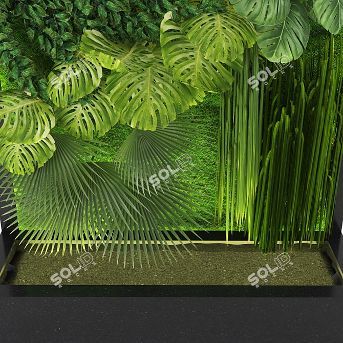 Vertical Garden Oasis: Modern Plant Life 3D model image 7