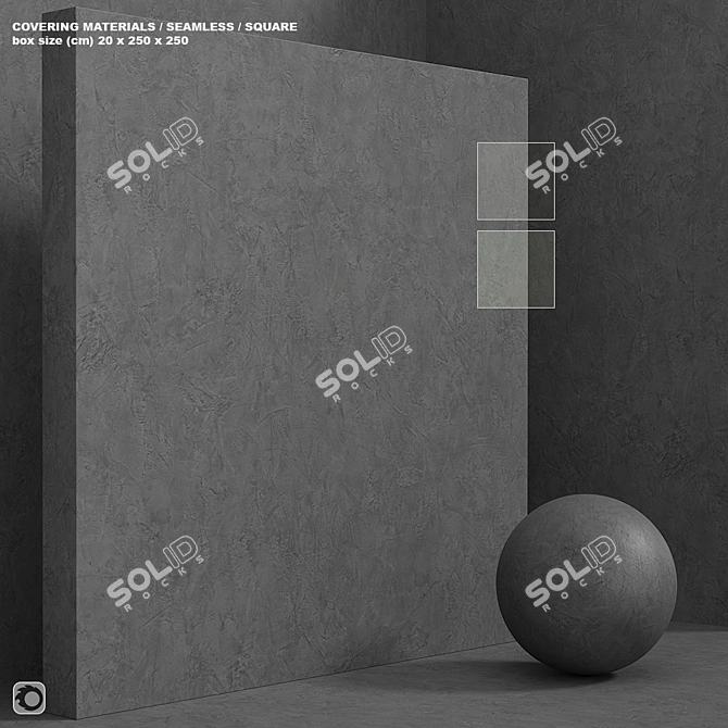 Title: Seamless Concrete Plaster Set 3D model image 1