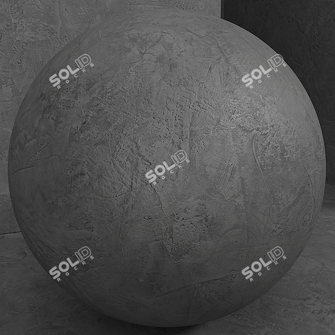 Title: Seamless Concrete Plaster Set 3D model image 2