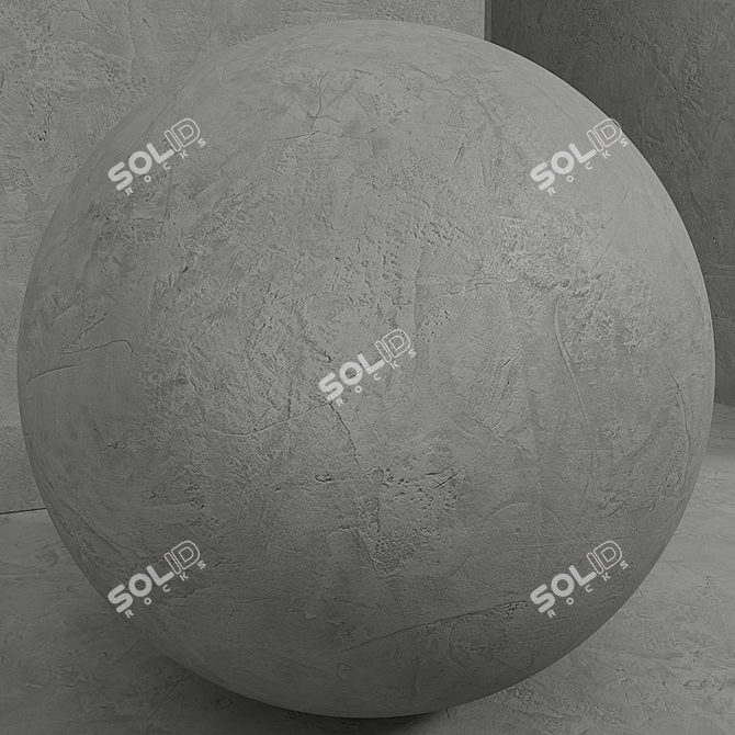 Title: Seamless Concrete Plaster Set 3D model image 4