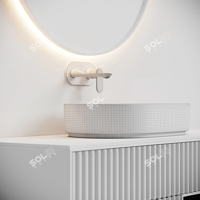 Contemporary Oval Washbasin - Shui Comfort 3D model image 4