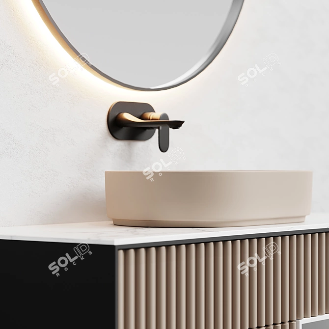 Contemporary Oval Washbasin - Shui Comfort 3D model image 6