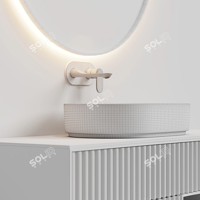 Contemporary Oval Washbasin - Shui Comfort 3D model image 8