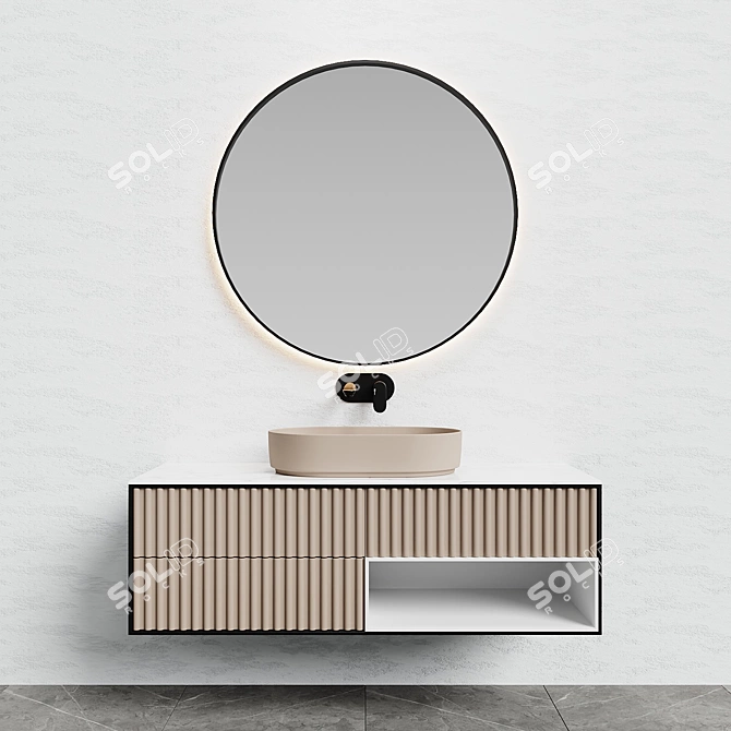 Contemporary Oval Washbasin - Shui Comfort 3D model image 16