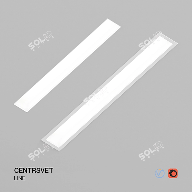 Om 3M Dif Line: Sleek Linear Lighting 3D model image 1