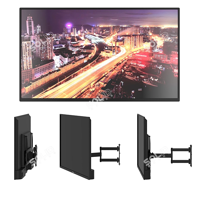 Panasonic TV Bracket - High Quality Wall Mount 3D model image 1