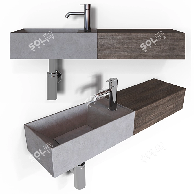 Inbani FACETT | Compact Cubic Sink 3D model image 5