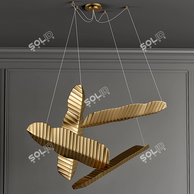 Ginger Jagger Hanging Light 3D model image 1