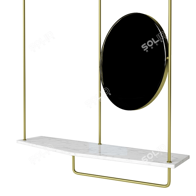 Elegant Hanging Makeup Console 3D model image 3