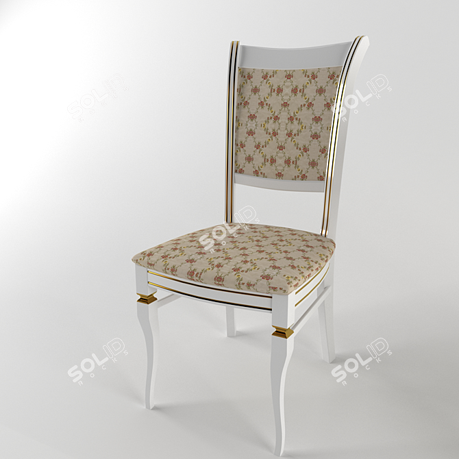 Elegant Dining Chair 3D model image 1