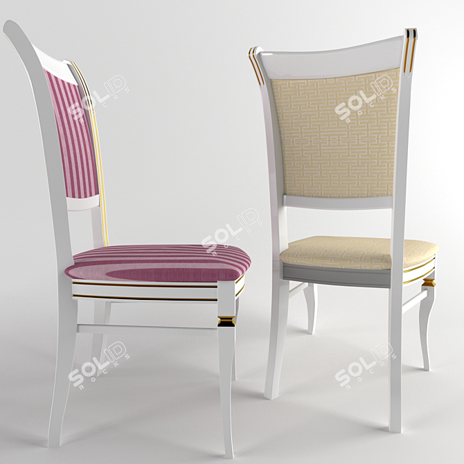 Elegant Dining Chair 3D model image 2