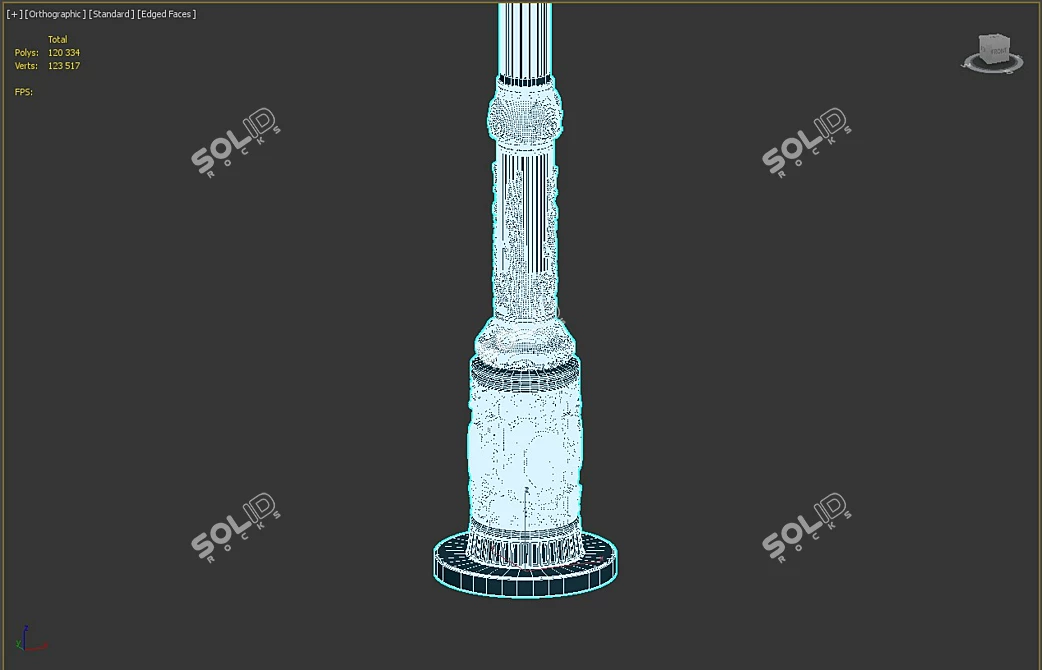 Gothic Black Lantern 3D model image 2