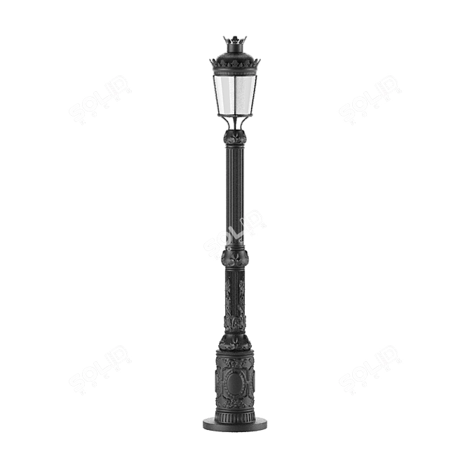 Gothic Black Lantern 3D model image 4