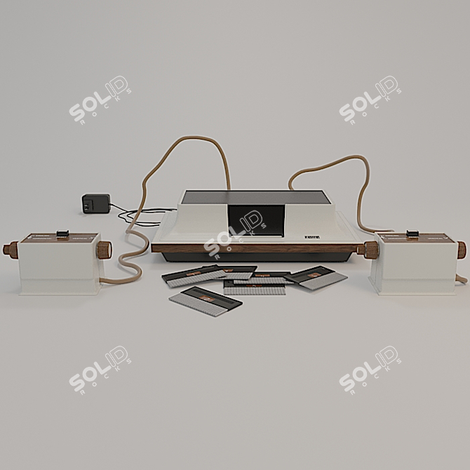 Vintage Magnavox Odyssey Gaming Console 3D model image 5