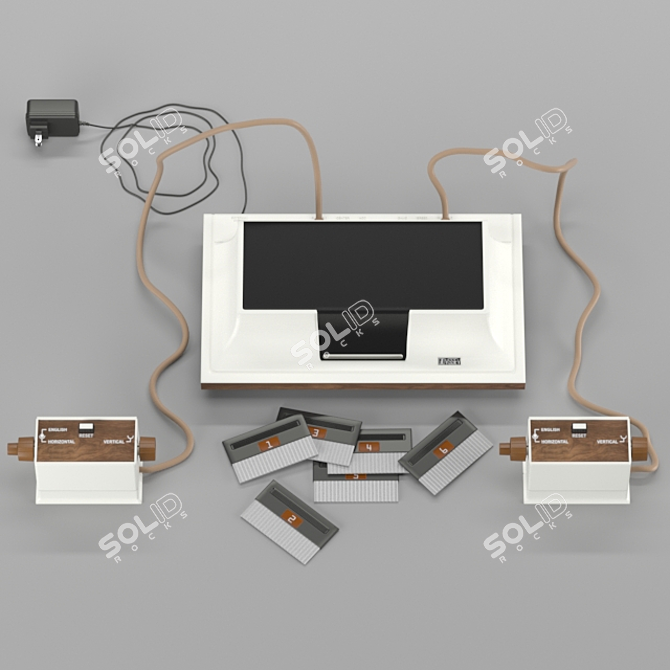 Vintage Magnavox Odyssey Gaming Console 3D model image 10