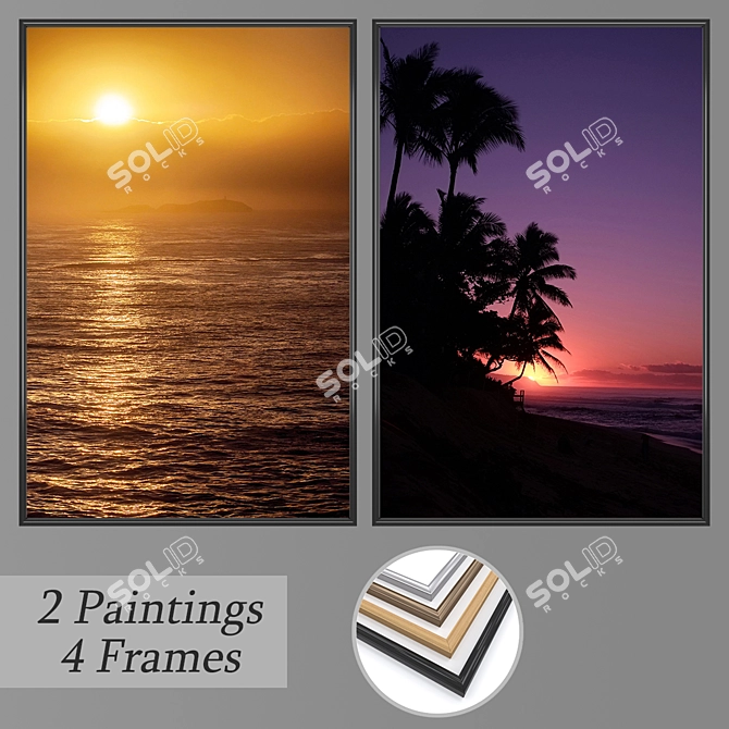 Modern Wall Art Set  No.791 3D model image 1