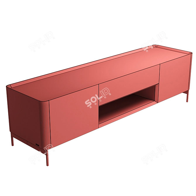 Elegant Iris Chest of Drawers 3D model image 5