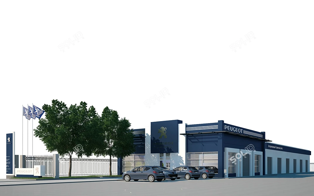 Peugeot Dealership: Quality Cars 3D model image 1