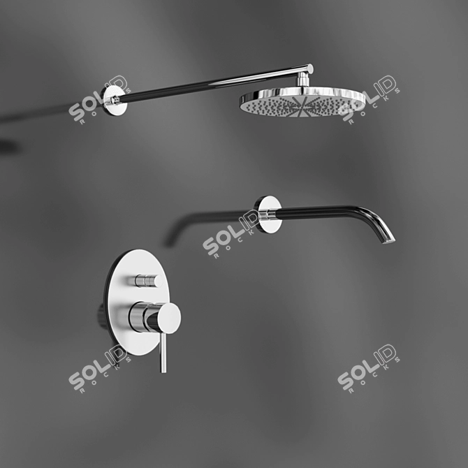 Raiber R9502 Shower Set 3D model image 2