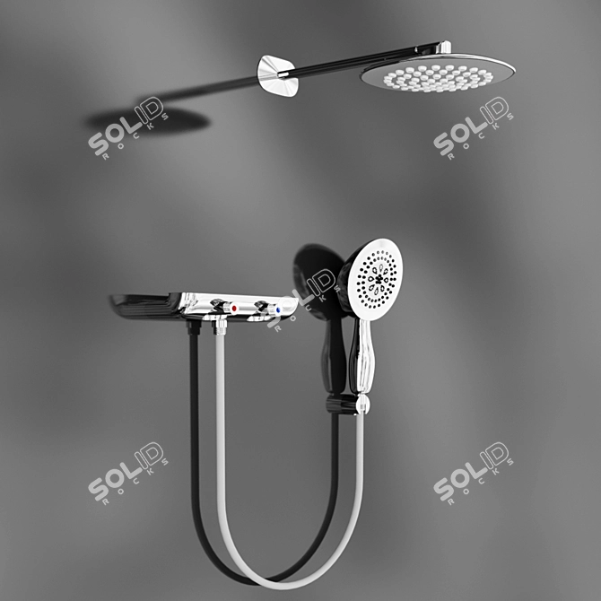 Raiber R9502 Shower Set 3D model image 4