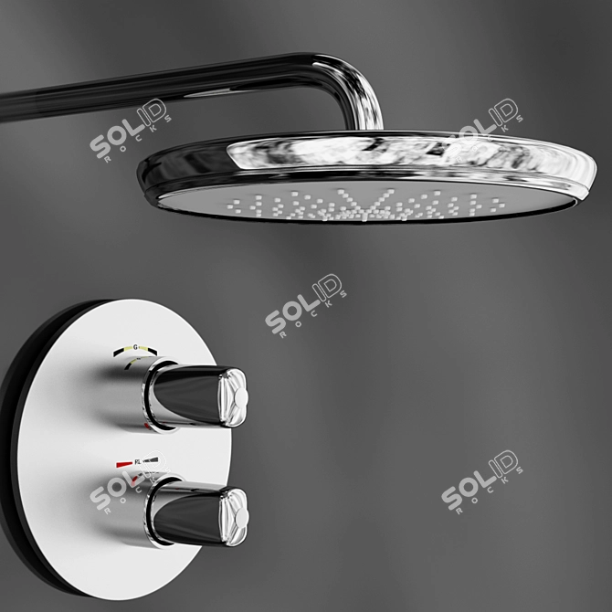 Raiber R9502 Shower Set 3D model image 5