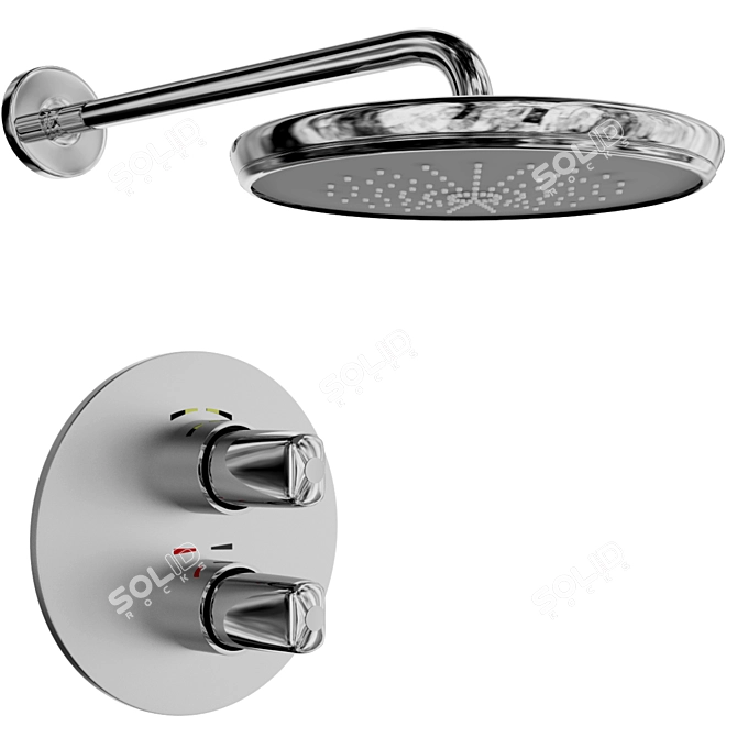 Raiber R9502 Shower Set 3D model image 7