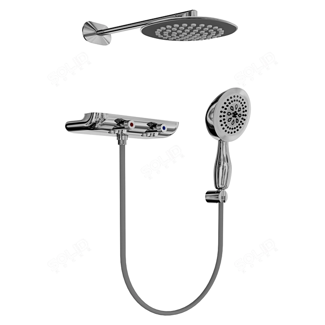 Raiber R9502 Shower Set 3D model image 8