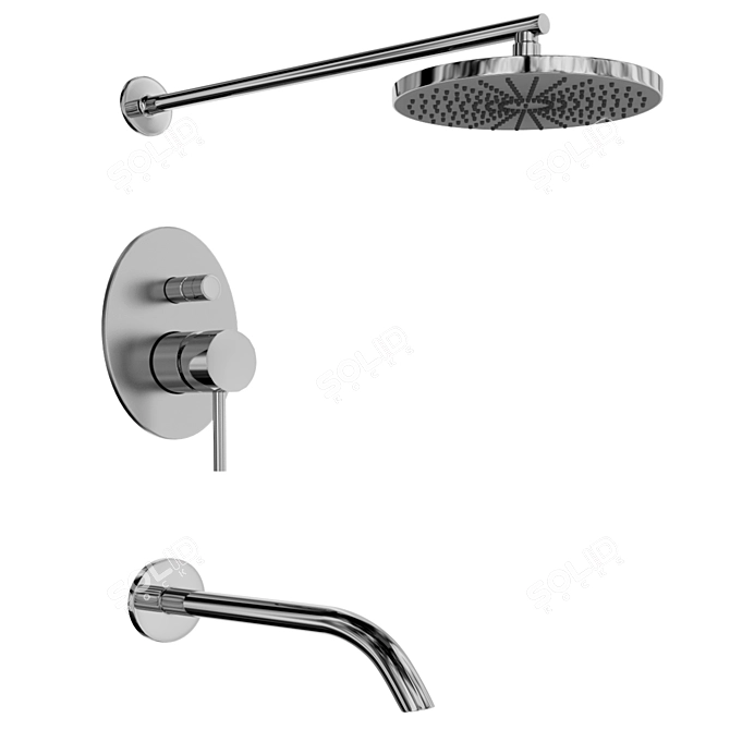 Raiber R9502 Shower Set 3D model image 9