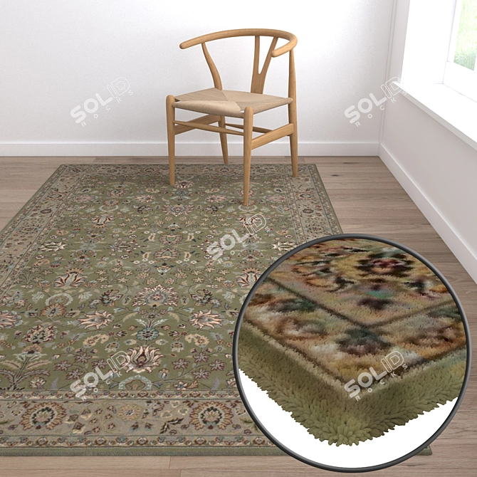 Luxury Carpets Set: High-Quality Textures & Multiple Options 3D model image 5