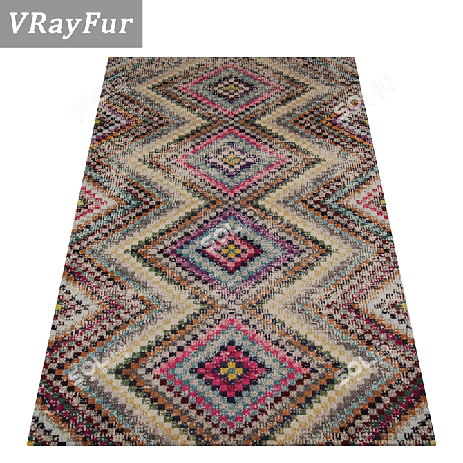 High-Quality Carpets Set 3D model image 2