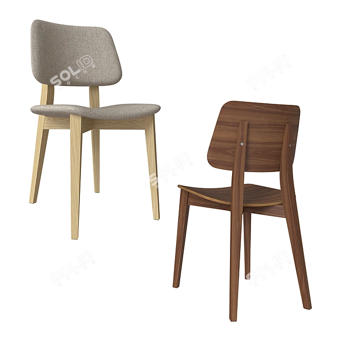 Sleek Midj Joe Chairs 3D model image 1