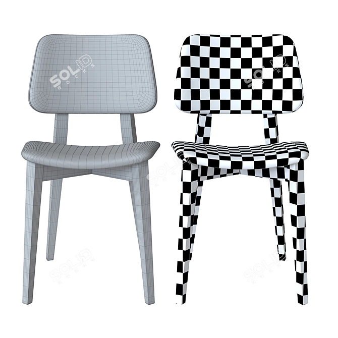 Sleek Midj Joe Chairs 3D model image 5