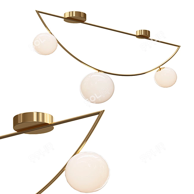 Gleaming Charm Ceiling Light 3D model image 1