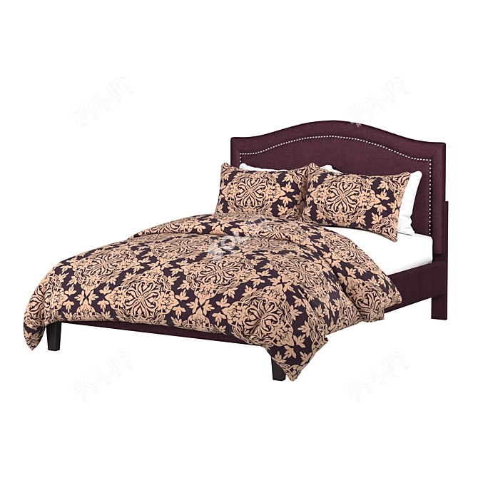 Refresh Your Space with Bed and Duvet Pillow Set 3D model image 1