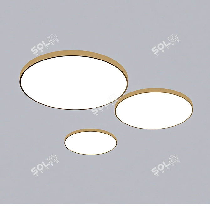 Title: Sleek LED Ceiling Light 3D model image 1