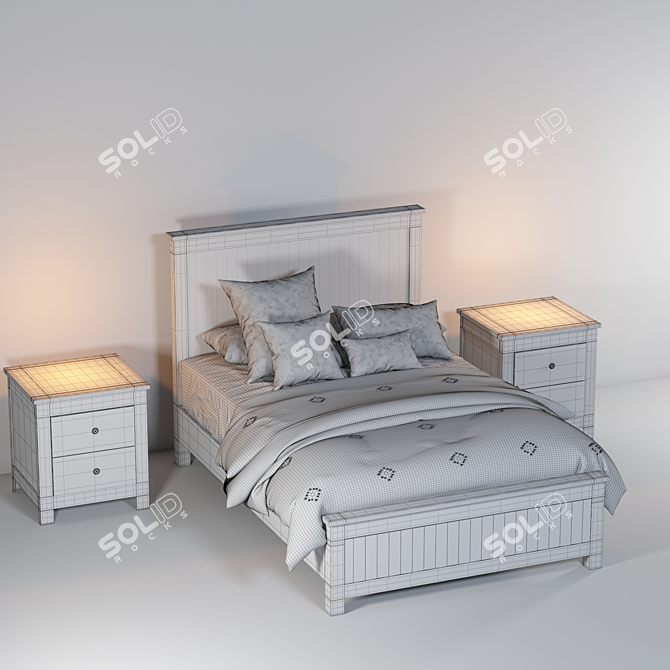 Luxury Lincoln Bed - Timeless Elegance 3D model image 2