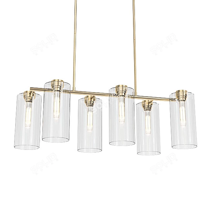 Modern Glass Chandeliers Collection 3D model image 2
