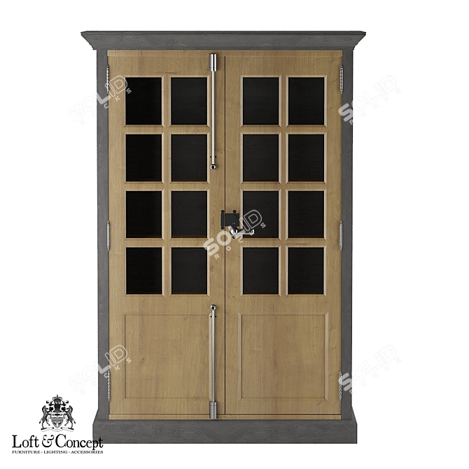 Modern Loft Buffet Cabinet 3D model image 2