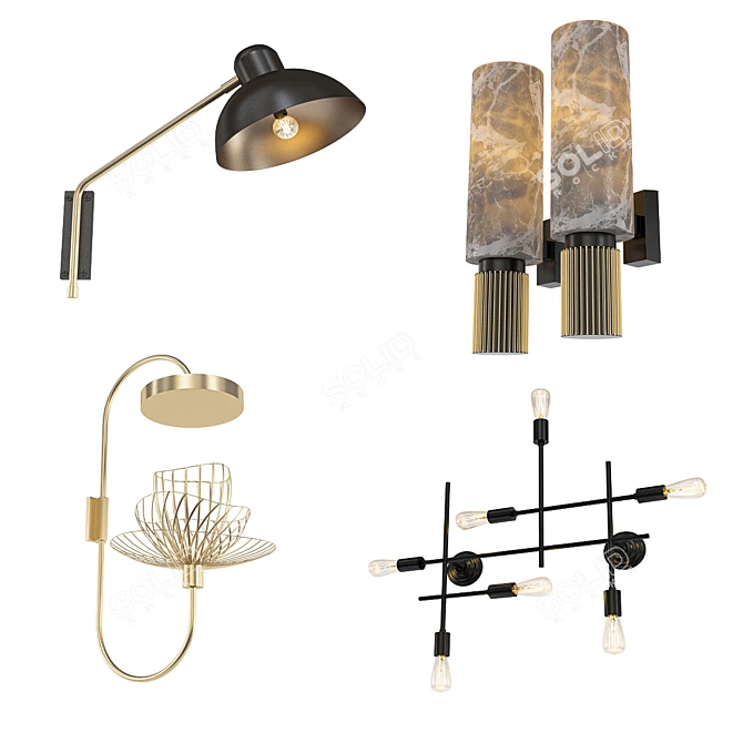  Modern Chandelier Collection 3D model image 1