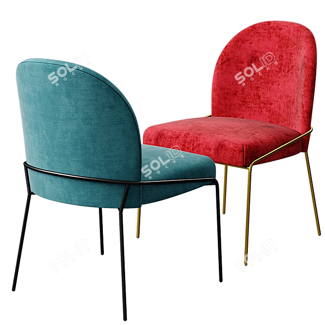 Modern Astrud Dining Chair: Stylish & Comfortable 3D model image 2