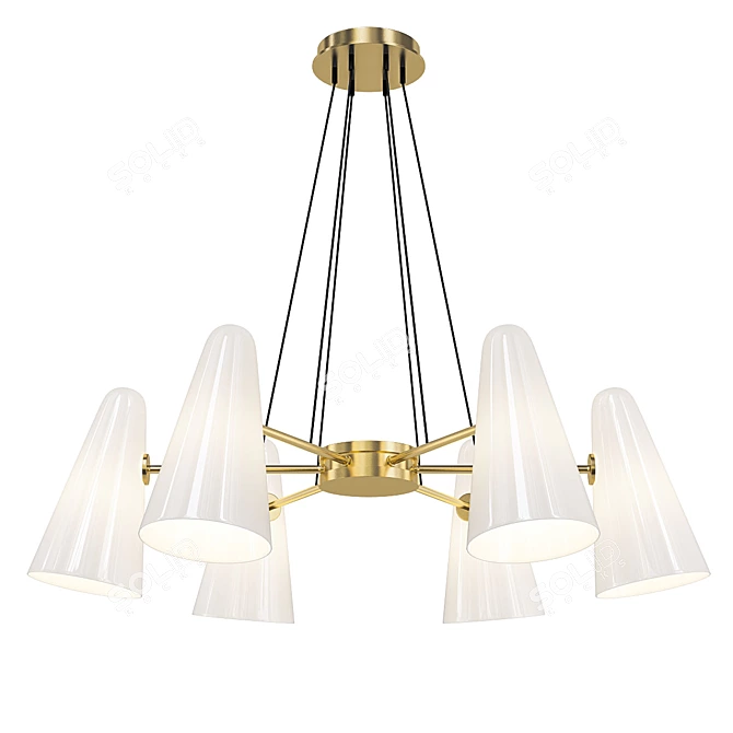 Modern Glass Ceiling Lights 3D model image 1