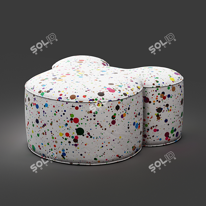 Whimsical Mickey Mouse Ottoman - Perfect for Disney Fans! 3D model image 3