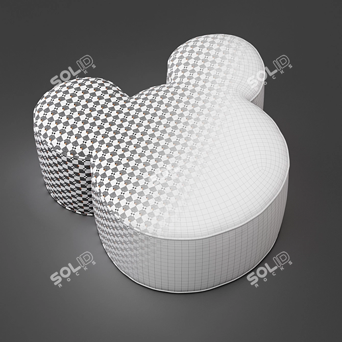 Whimsical Mickey Mouse Ottoman - Perfect for Disney Fans! 3D model image 5